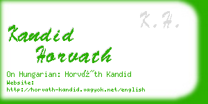 kandid horvath business card
